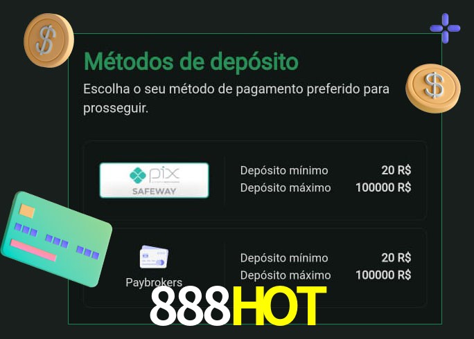 O cassino 888HOT oferece uma grande variedade de métodos de pagamento